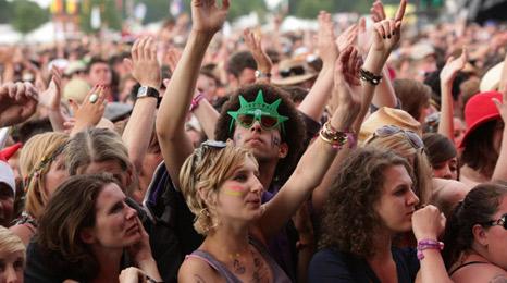 Crowd at Isle of Wight festival