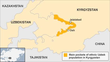 Map of Kyrgyzstan
