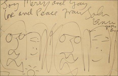 Cartoon by John Lennon, 1969