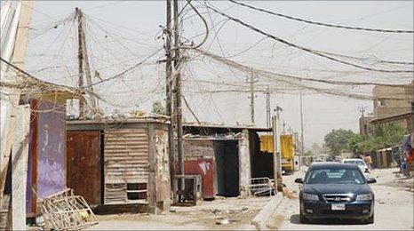 Street generators and crazy wiring in Baghdad