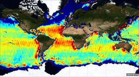 Global ocean salinity (N. Reul, IFREMER, Brest)