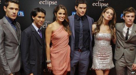 Alex Meraz, Booboo Stewart, Nikki Reed, Kellan Lutz, Ashley Greene and Xavier Samuel