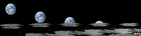 "Earthrise" filmed by Kaguya (Jaxa)