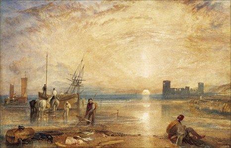 Turner's Flint Castle, sold at auction at Sotheby's in London (picture courtesy of Sotheby's)