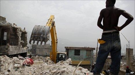 Rubble cleared from collapsed homes in Port-au-Prince 7.6.10