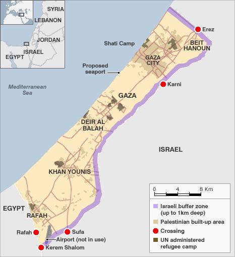 Gaza map