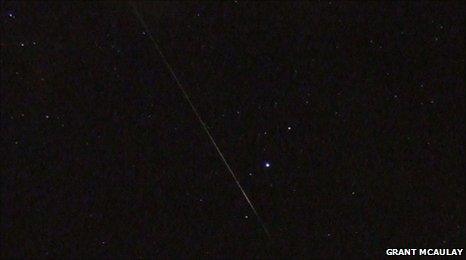 View of the Perseid meteor shower from Eaglesham moor