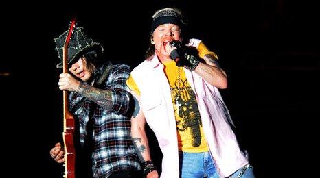 DJ Ashba and Axl Rose