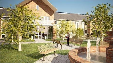 Artist impression of new Hospice of the Valleys