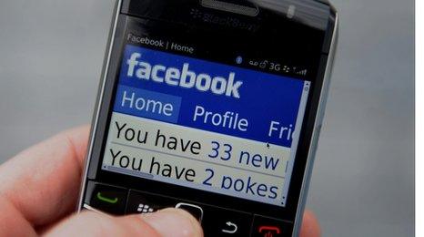 Mobile phone with Facebook app