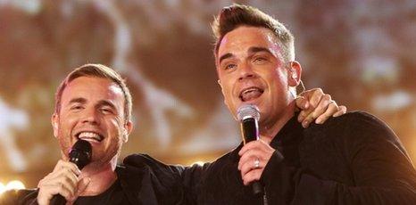 Gary Barlow and Robbie Williams