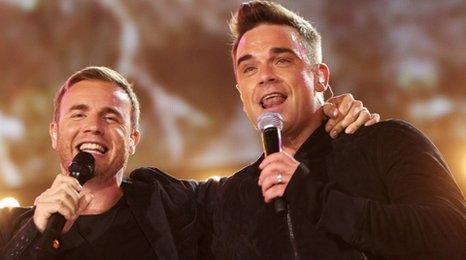 Gary Barlow and Robbie Williams