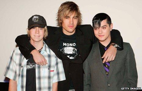 James Bourne, Charlie Simpson and Matt Willis from Busted