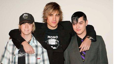 James Bourne, Charlie Simpson and Matt Willis from Busted