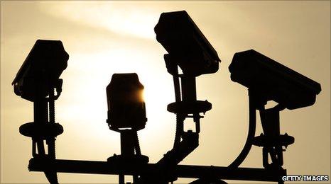 CCTV cameras near the O2 Arena, London