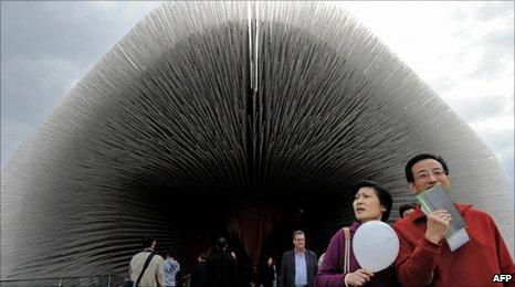 Visitors at Britain's pavilion at the Shanghai World Expo. Photo: 29 October 2010