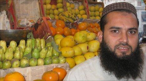 Shafiq-ur Rehman at his stall