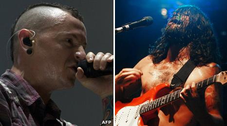 Chester Bennington from Linkin Park and Simon Neil from Biffy Clyro