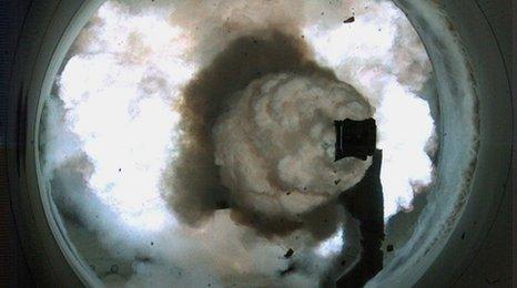 Navy railgun is fired