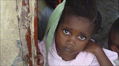 Orphan girl in Port-au-Prince