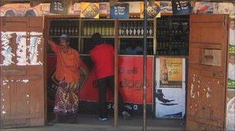 A wine store in Sri Lanka