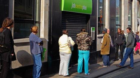 People outside Job Centre