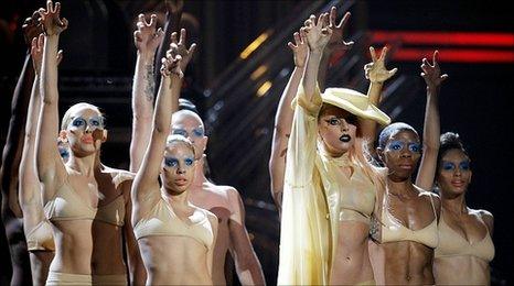 Lady Gaga at the Grammy Awards 2011