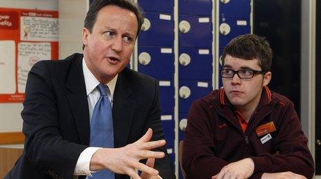 David Cameron visits supermarket in east London