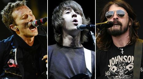 Chris Martin, Alex Turner, Dave Grohl