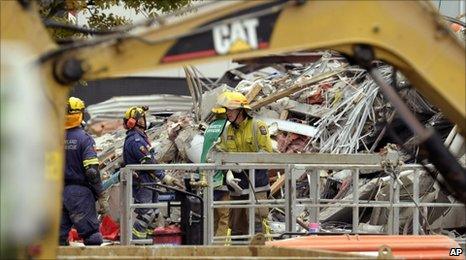 Rescue work at the CTV building on Friday 25 February 2011