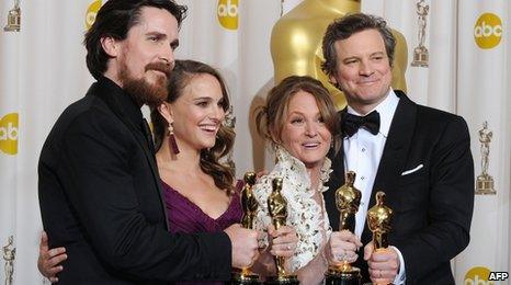 Christian Bale, Natalie Portman, Melissa Leo and Colin Firth