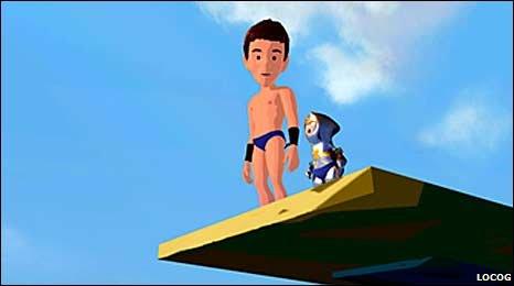 Animated version of Tom Daley. LOCOG