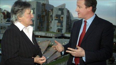 Annabel Goldie and David Cameron