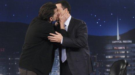 Charlie Sheen and Jimmy Kimmel