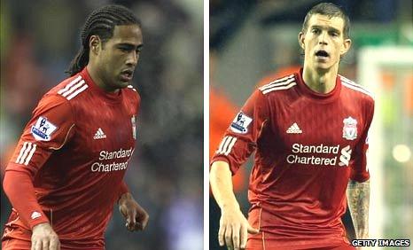 Glen Johnson (left) and Daniel Agger (right)