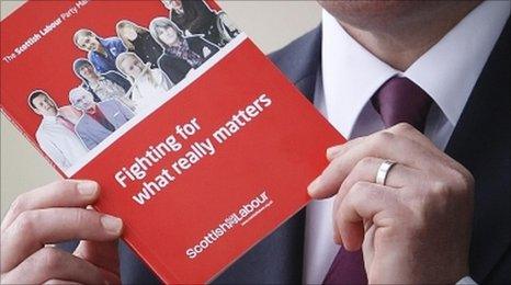 Iain Gray holds Labour manifesto