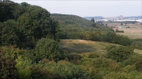 Battlestead Hill overlooking Burton