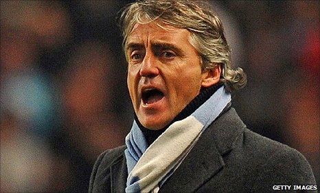 Man City boss Roberto Mancini
