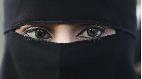 Woman wearing niqab