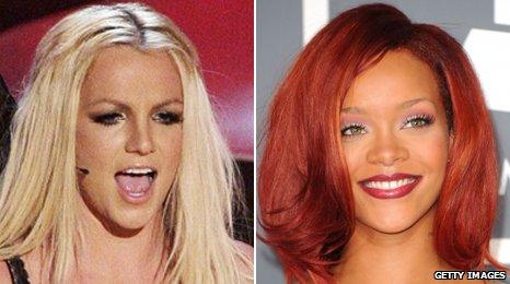 Britney Spears and Rihanna