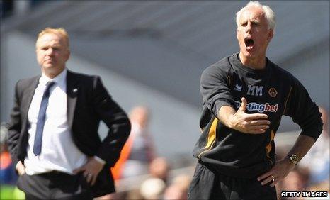 Birmingham boss Alex McLeish (left) and Wolves boss Mick McCarthy