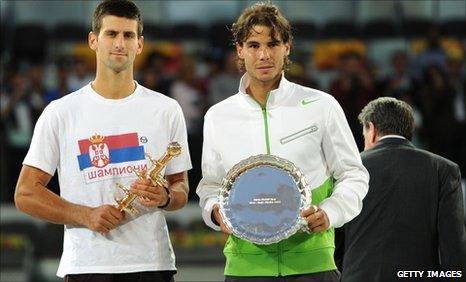 Novak Djokovic and Rafael Nadal