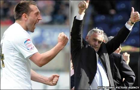 Swansea striker Stephen Dobbie and Cardiff boss Dave Jones