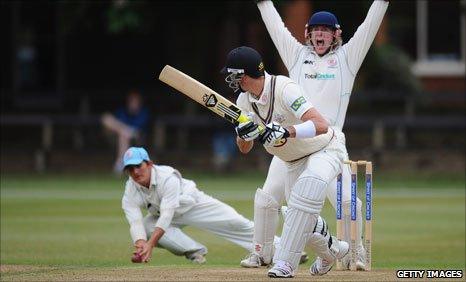 Kevin Pietersen is caught at slip