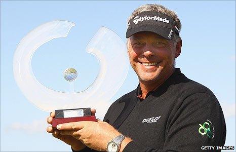 Darren Clarke with the Iberdrola Open trophy