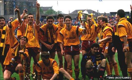 Motherwell's 1991 Scottish Cup winning squad