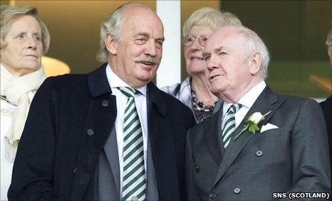 Celtic majority shareholder Dermot Desmond and chairman John Reid