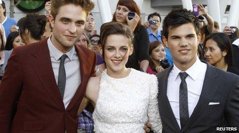 Robert Pattinson, Kristen Stewart and Taylor Lautner