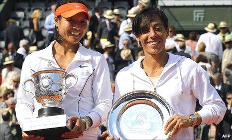 Li Na and Francesca Schiavone