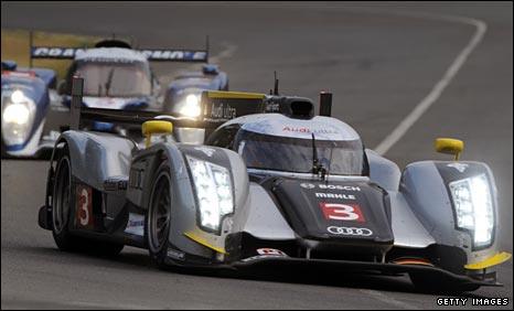 Allan McNish in practise in his new Audi